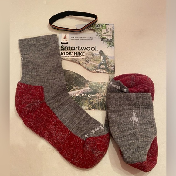 Smartwool Kids' Hike Merino Wool Crew Socks Size Medium 12-2.5 NWT - Picture 8 of 8